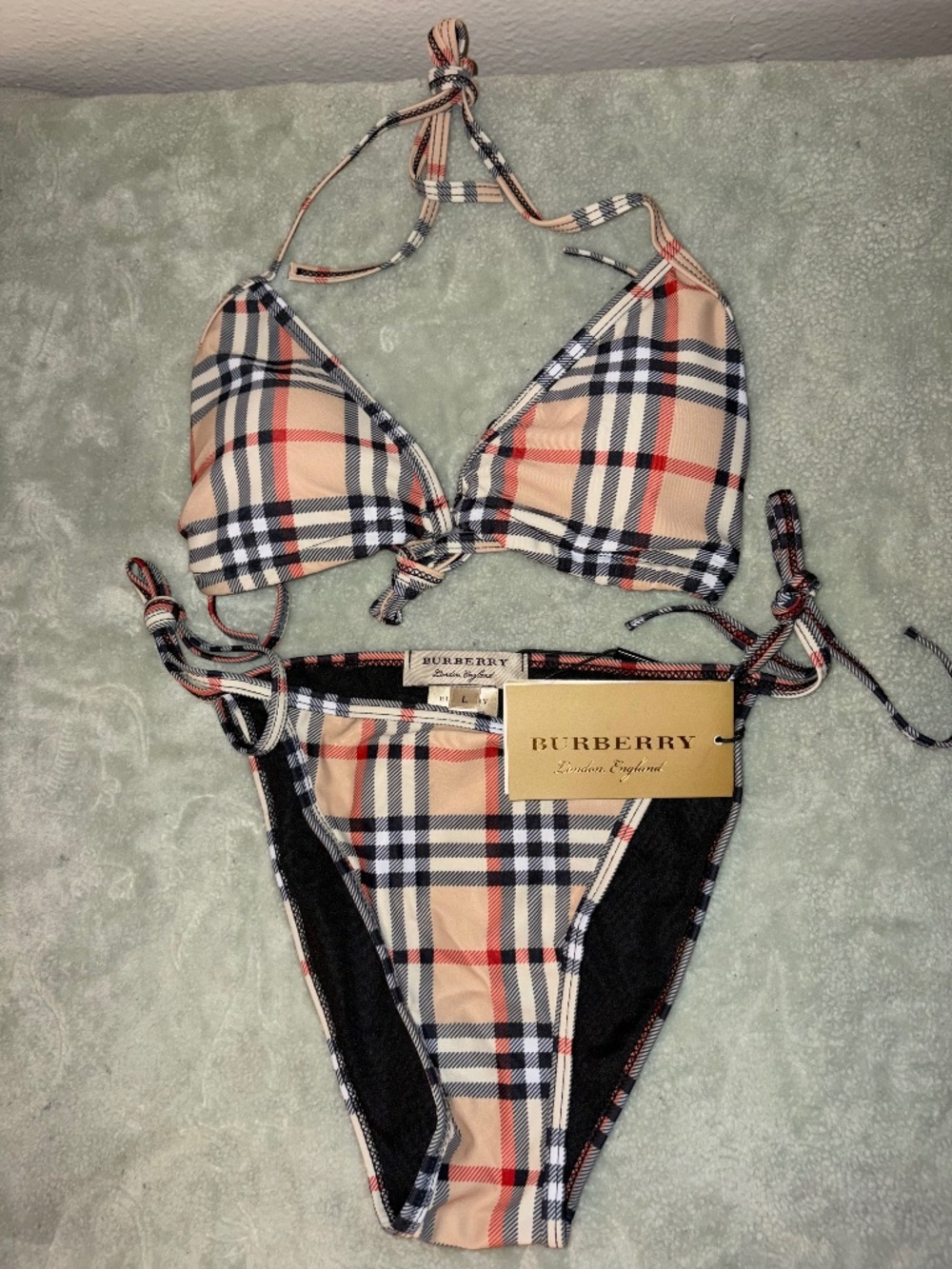 2-piece plaid bikini set